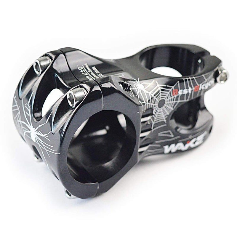 WAKE 31.8 Stem 50mm Bike Stem Mountain Bike Stem Short Handlebar Stem for Most Bicycle, Road Bike, MTB, BMX, Fixie Gear, Cycling (Aluminum Alloy, Black) - Image 1